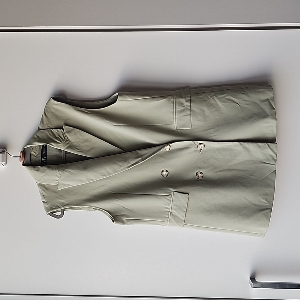 Zara Double Breasted Preppy Classic Oversized Blazer Vest